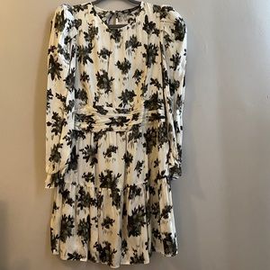 Zara black and white patterned dress